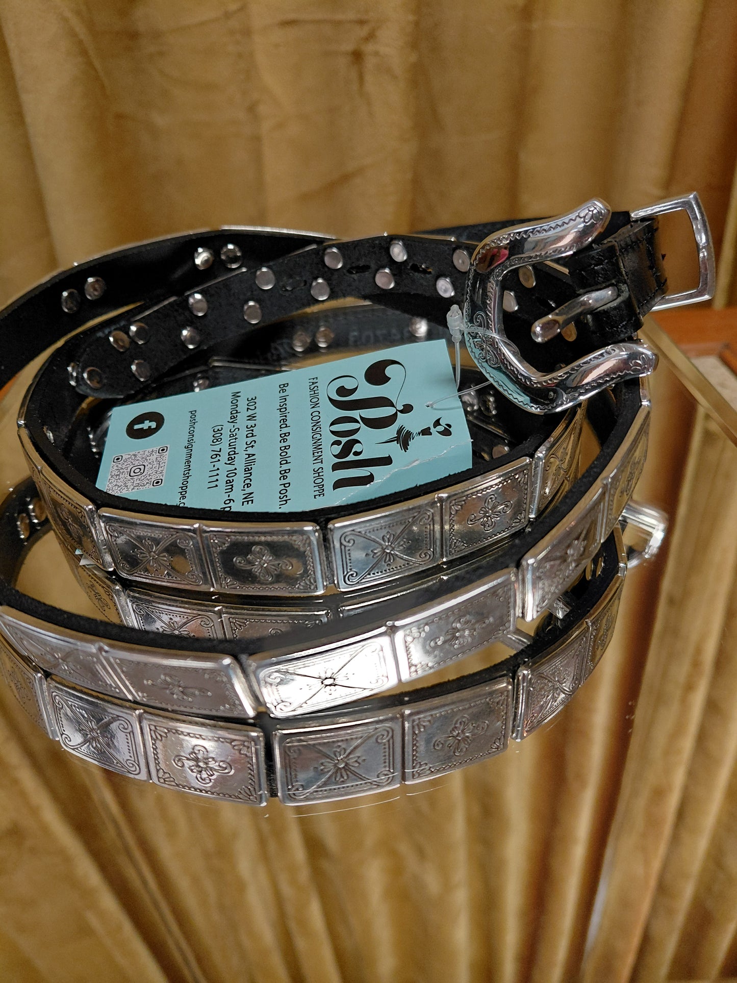 Brighton Mosiaca Silver Tile Belt