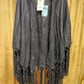 Tasha Polizzi NWT Fringed Open Front Shawl