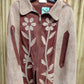 Zip Up Genuine Leather Poncho, Daisy Design
