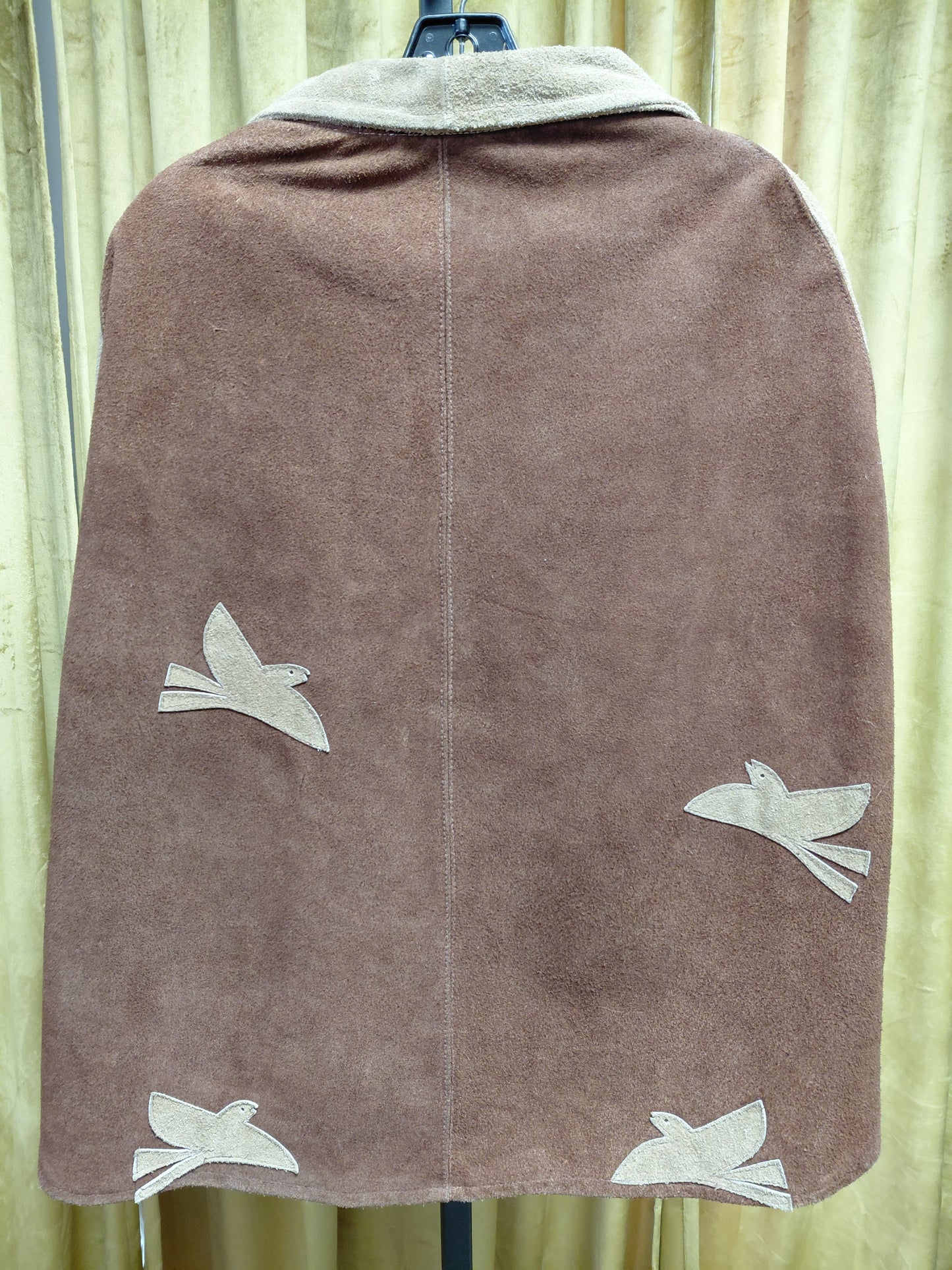 Zip Up Genuine Leather Poncho, Daisy Design