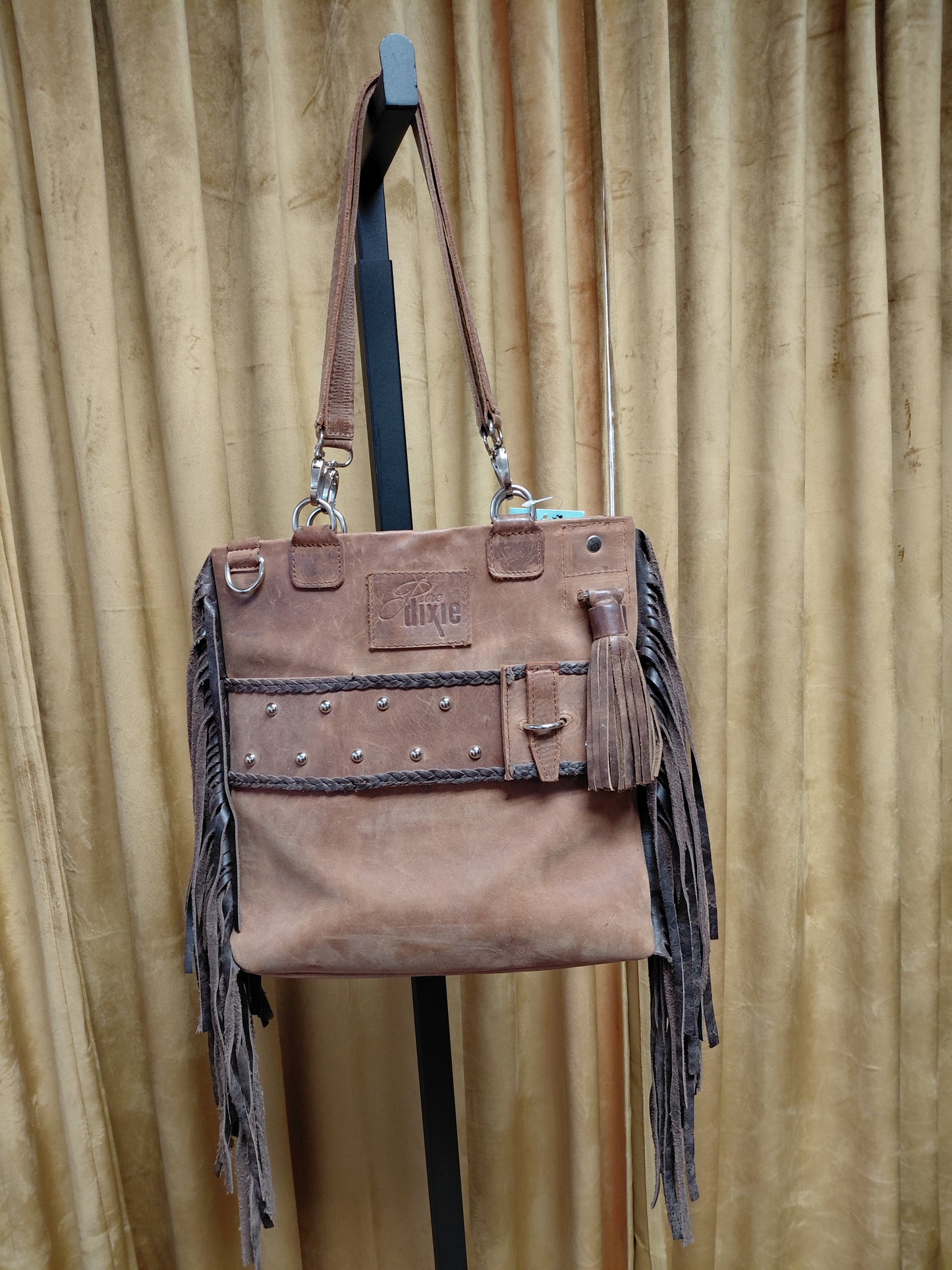 Pure Dixie Fringed Leather Handbag -Retails $275-
