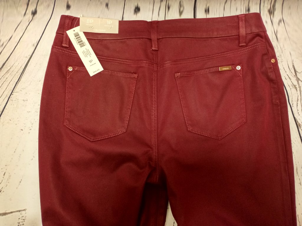 Chico's Jeggings, Fake Pockets, Dark Purple Red – Posh Consignment Shoppe